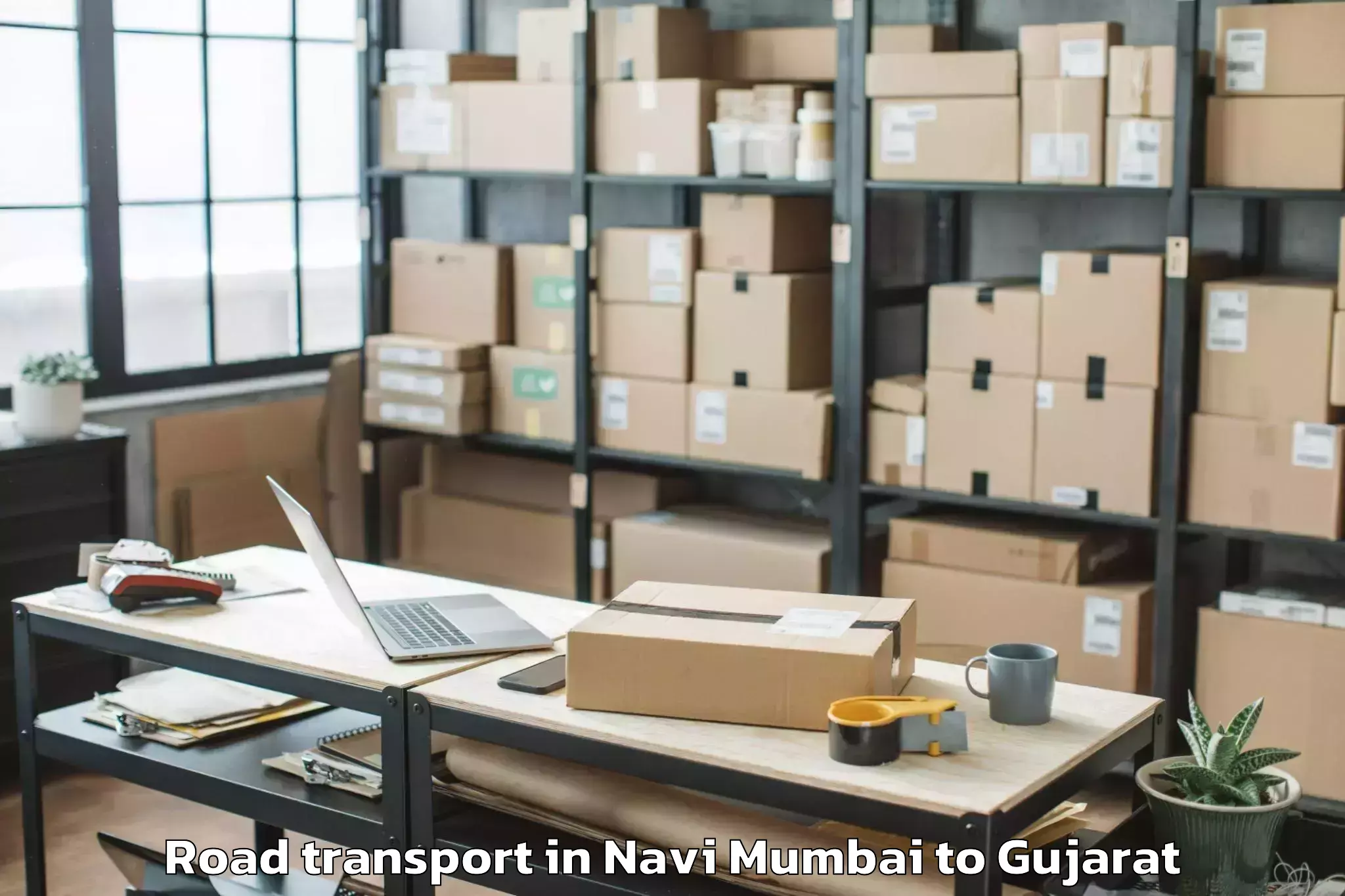 Professional Navi Mumbai to Jodiya Bandar Road Transport